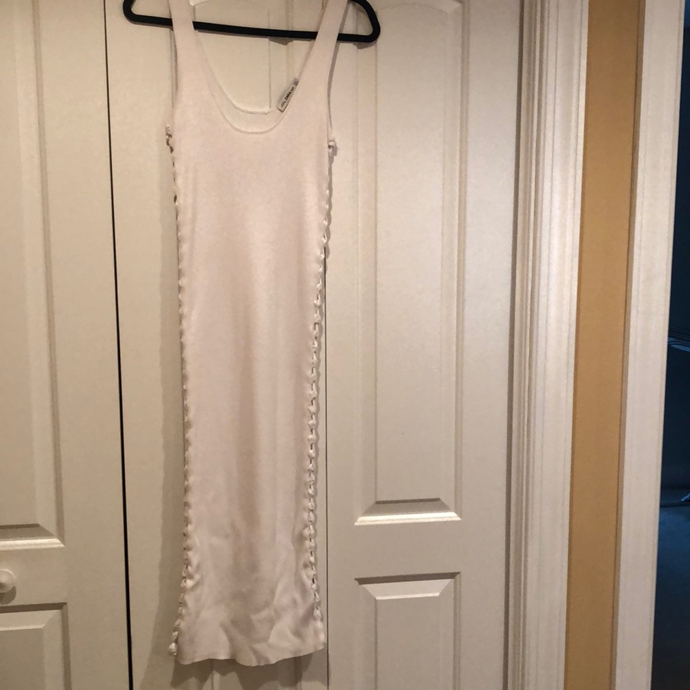 Zara white knit tank dress